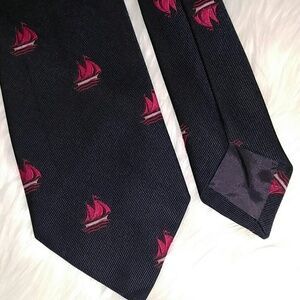 Vintage Clipper Ship Sail Boat Tie by Malden 55"